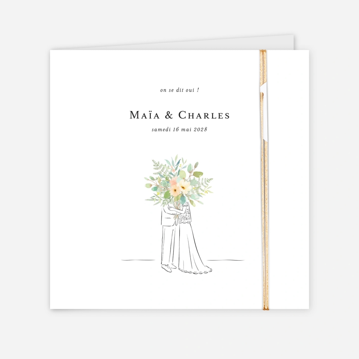 Faire-part mariage Union champêtre
