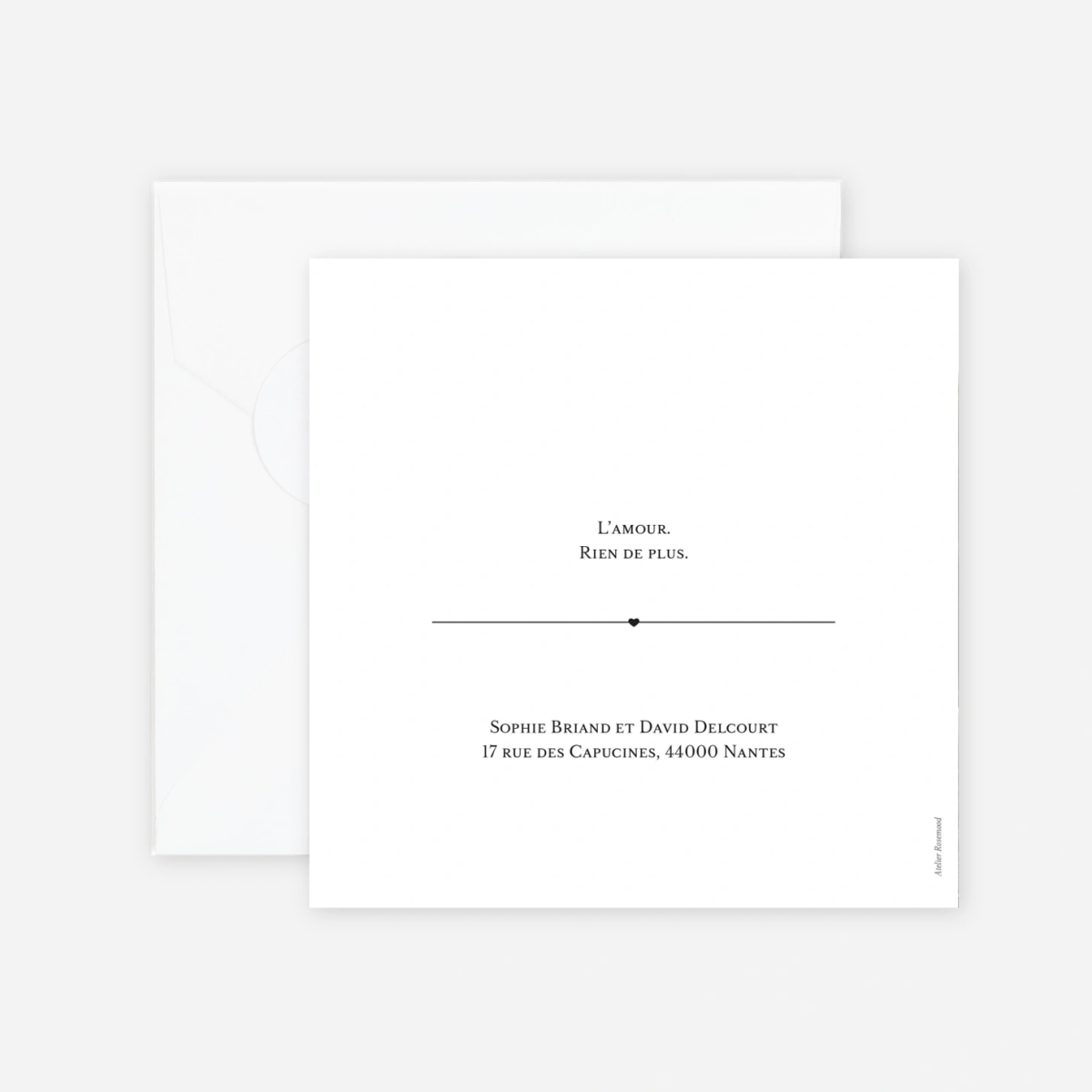 Faire-part mariage Union heureuse