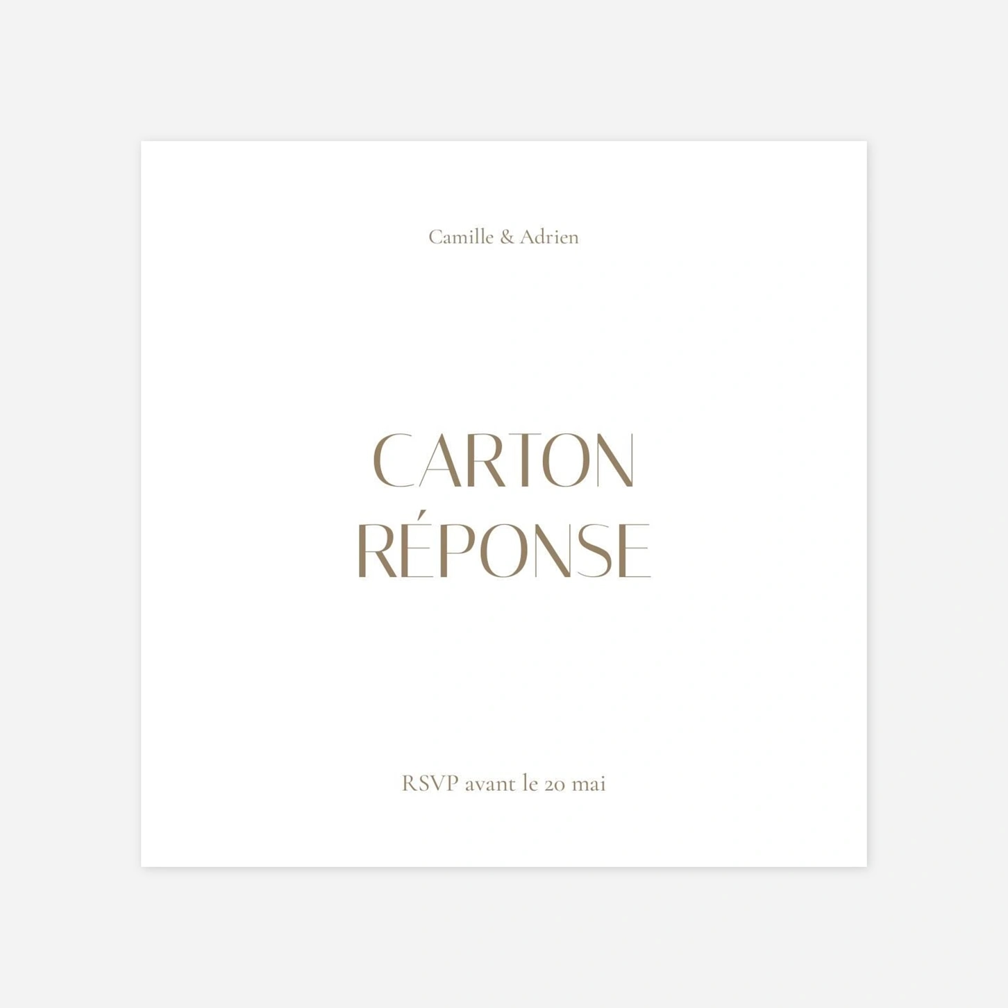 Carton réponse Unis