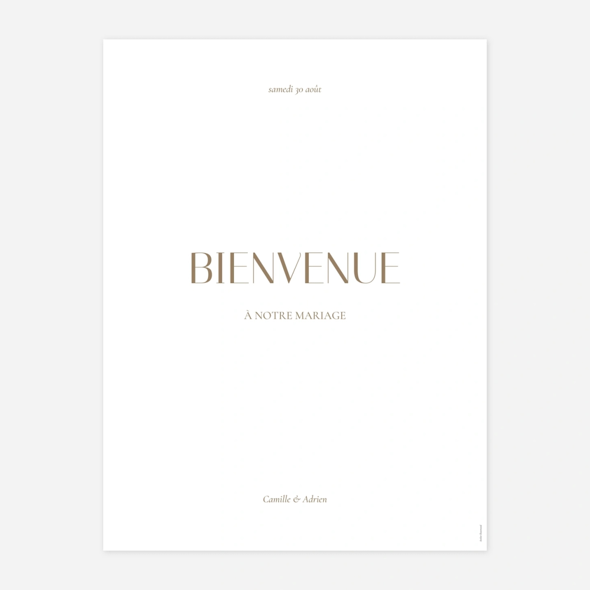 Panneau mariage Unis