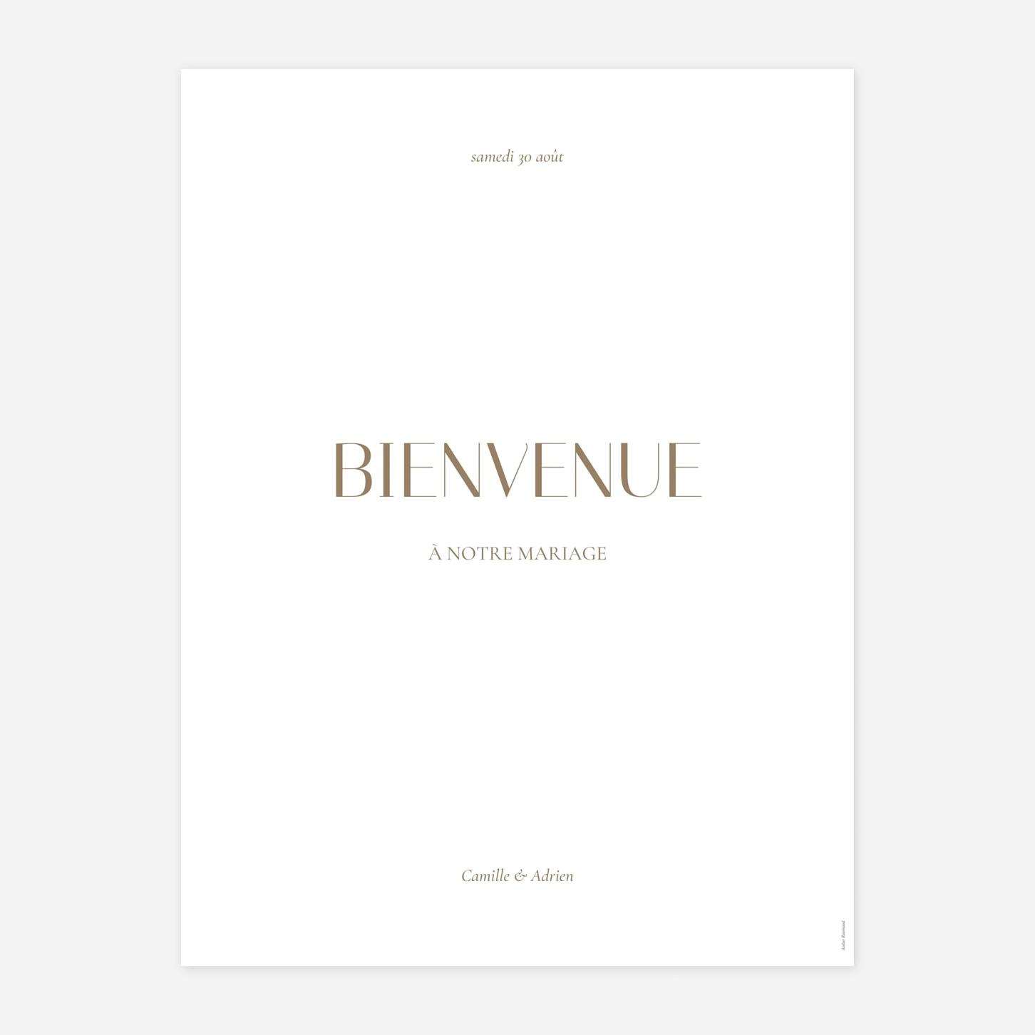 Panneau mariage Unis