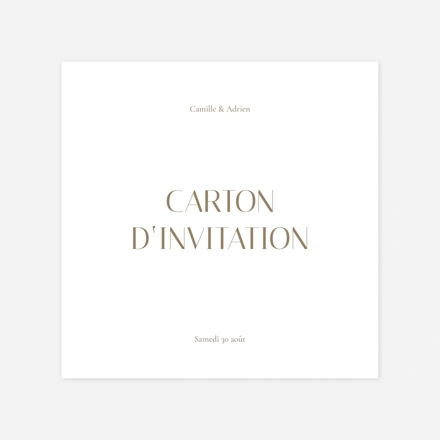 Carton d'invitation Unis