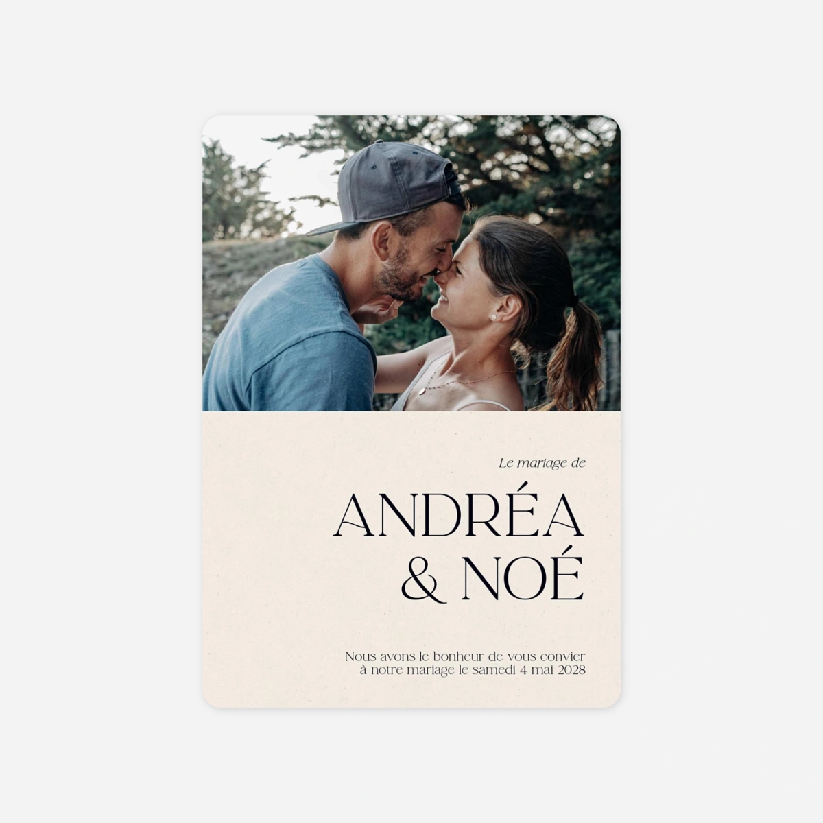 Faire-part mariage Un jour