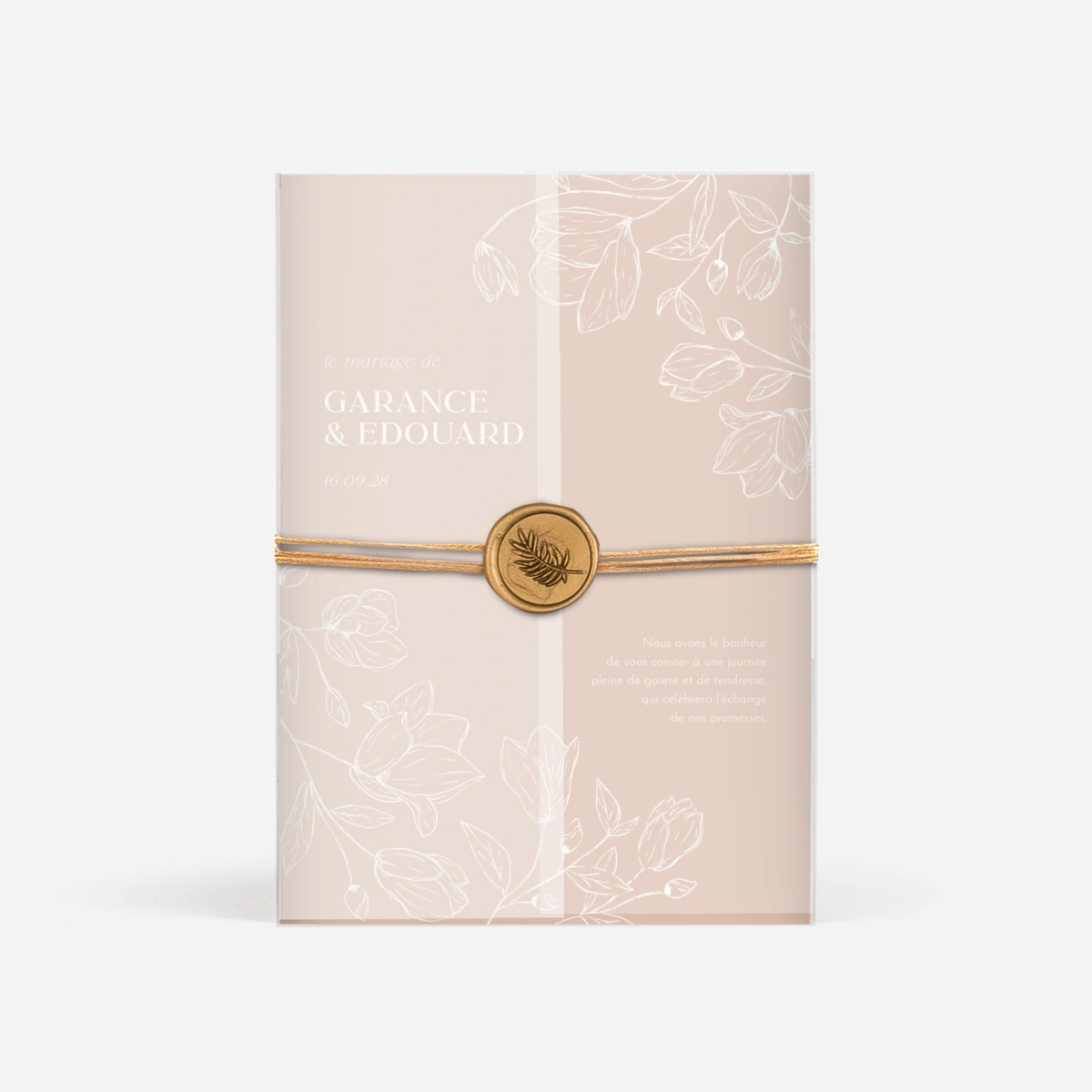 Faire-part mariage Union poudrée