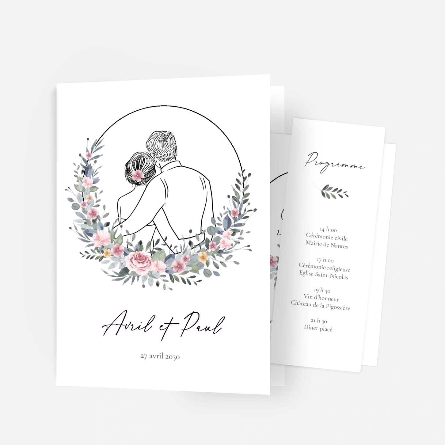 Faire-part mariage Union poétique