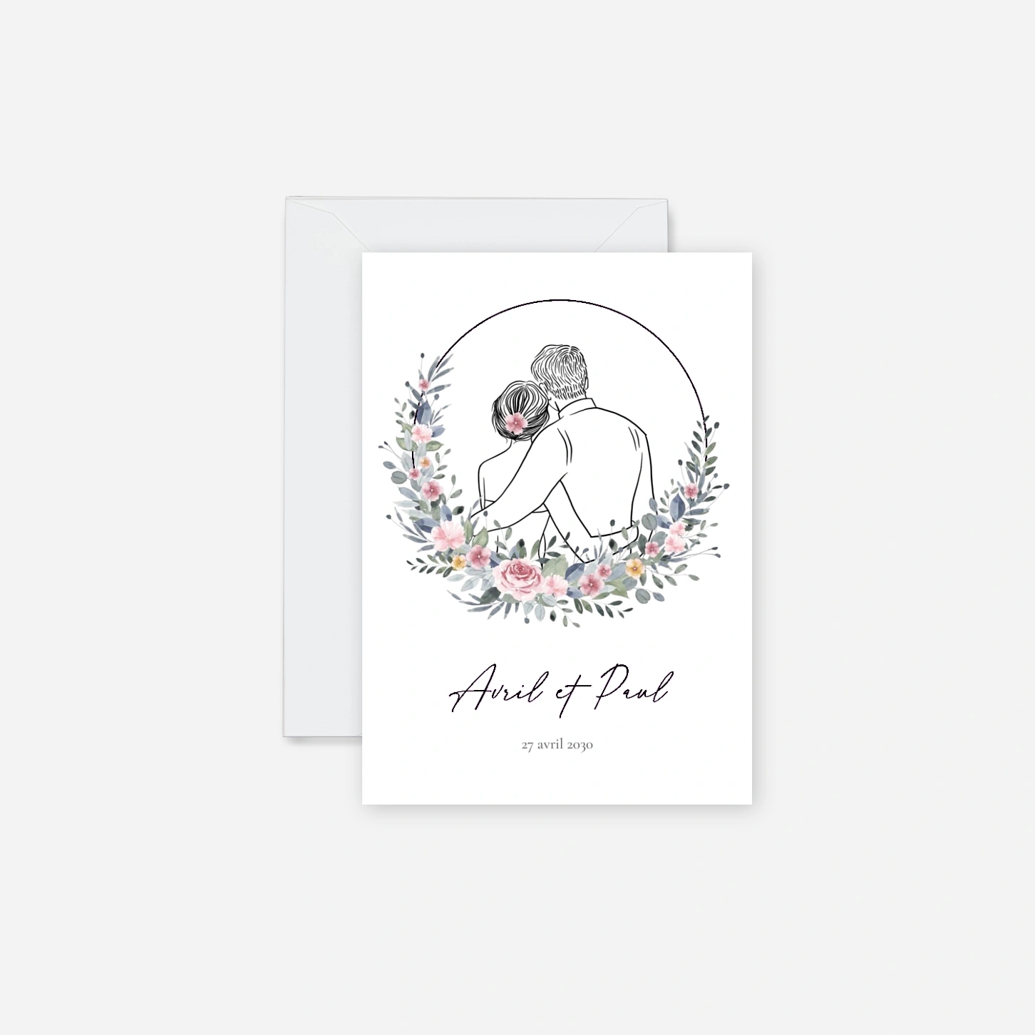 Faire-part mariage Union poétique