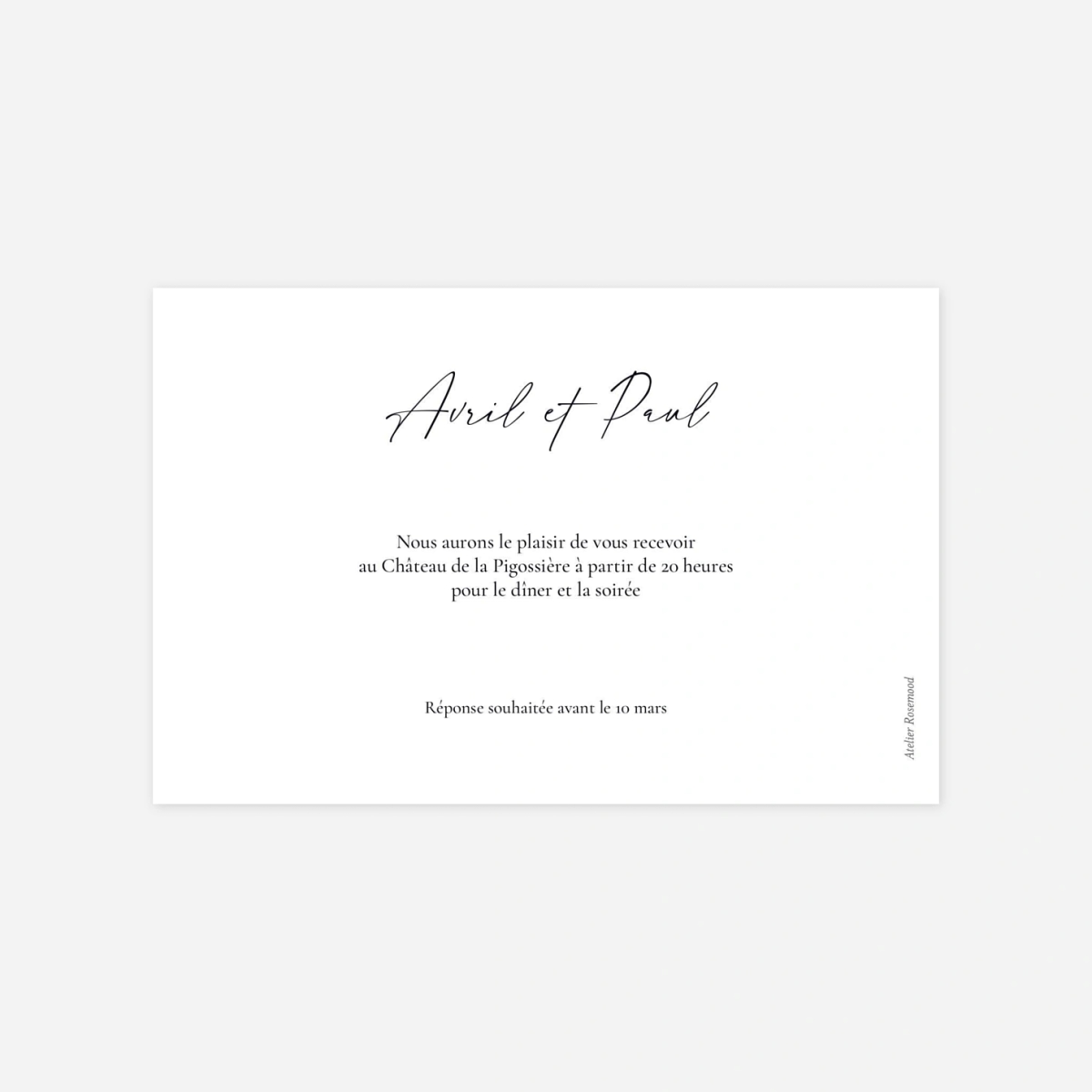 Carton d'invitation Union poétique