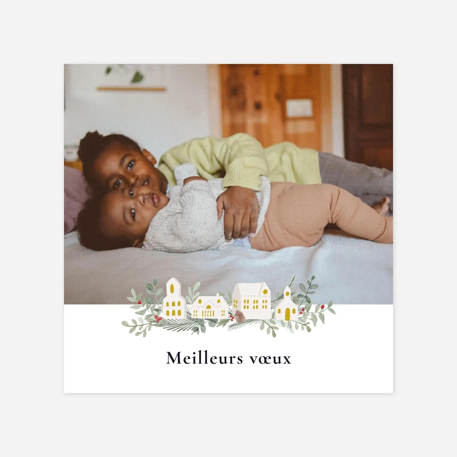 Carte de voeux Village de Noël