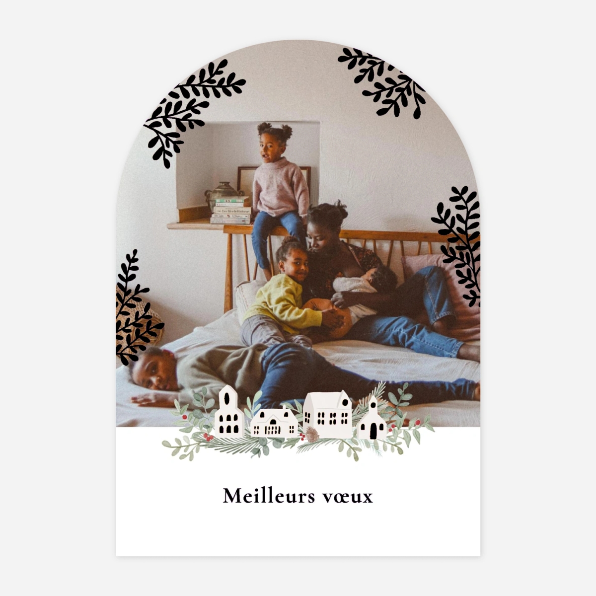Carte de voeux Village de Noël