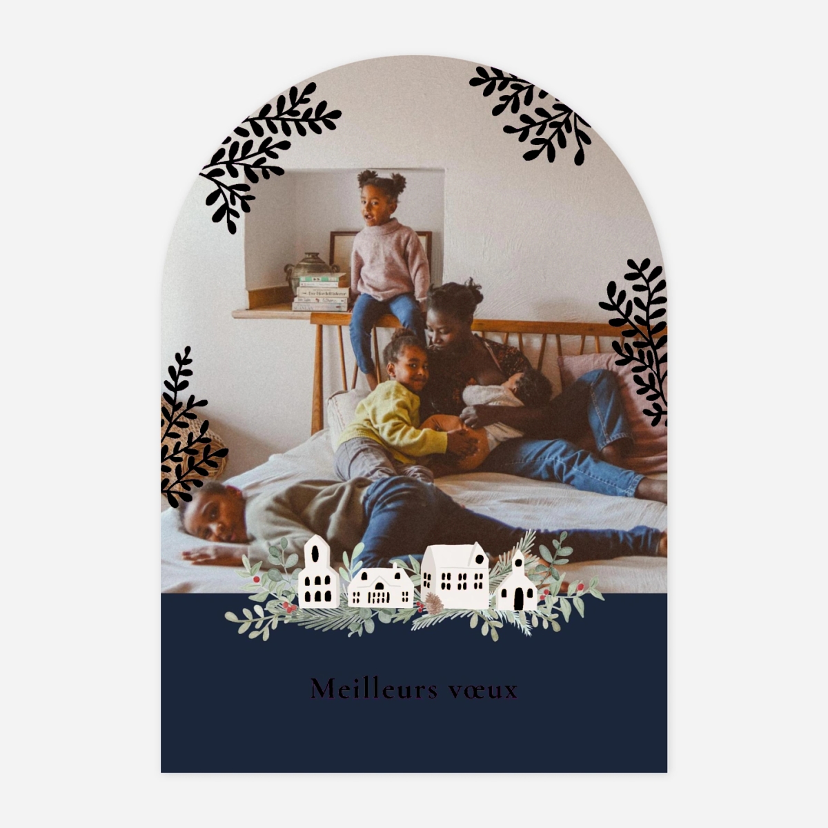 Carte de voeux Village de Noël