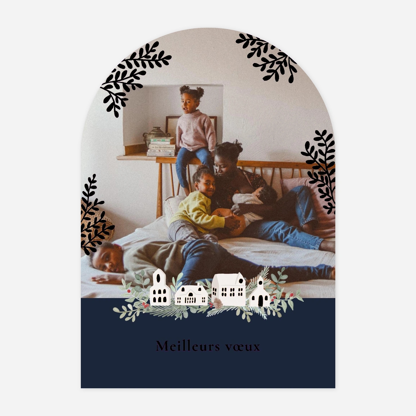 Carte de voeux Village de Noël