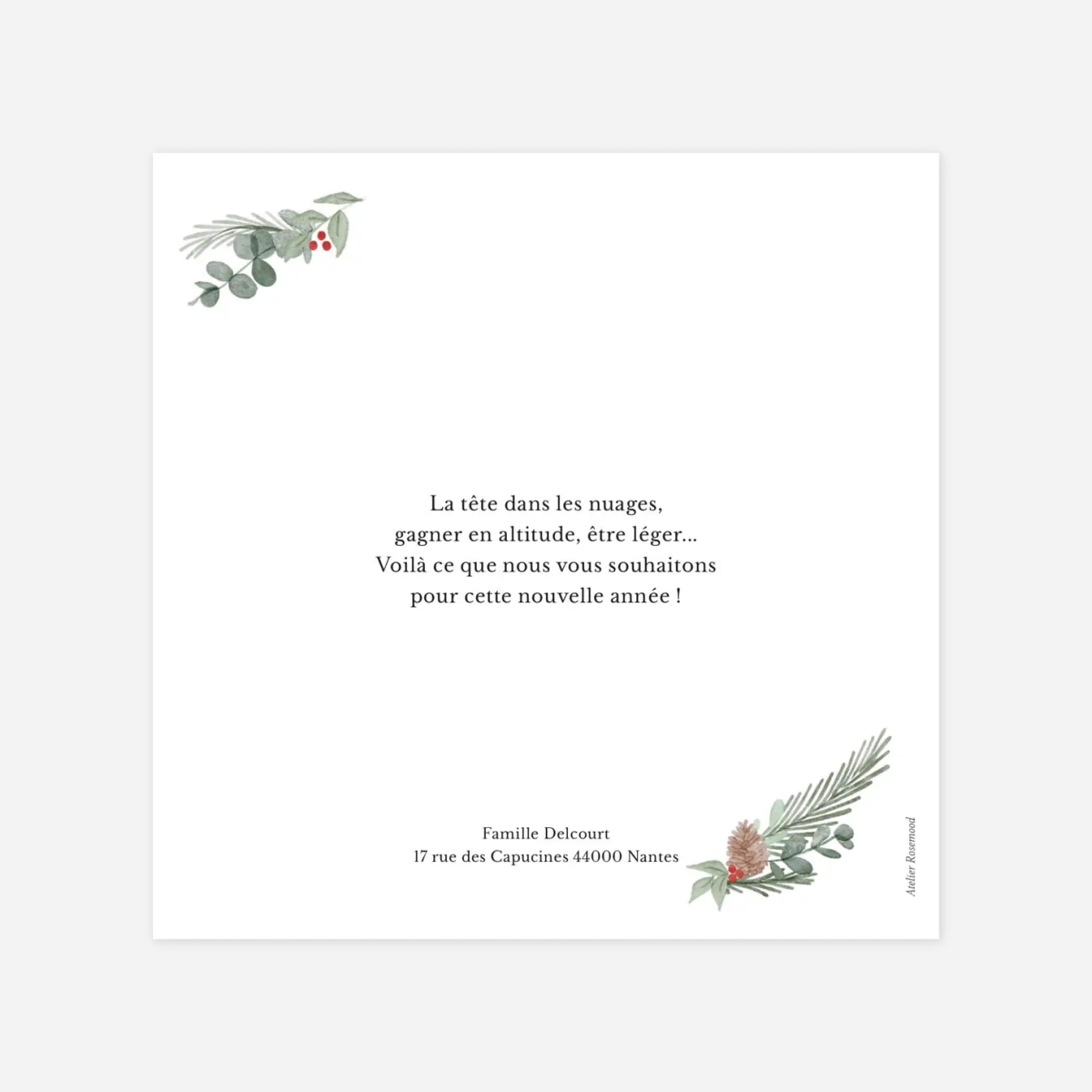 Carte de voeux Village de Noël