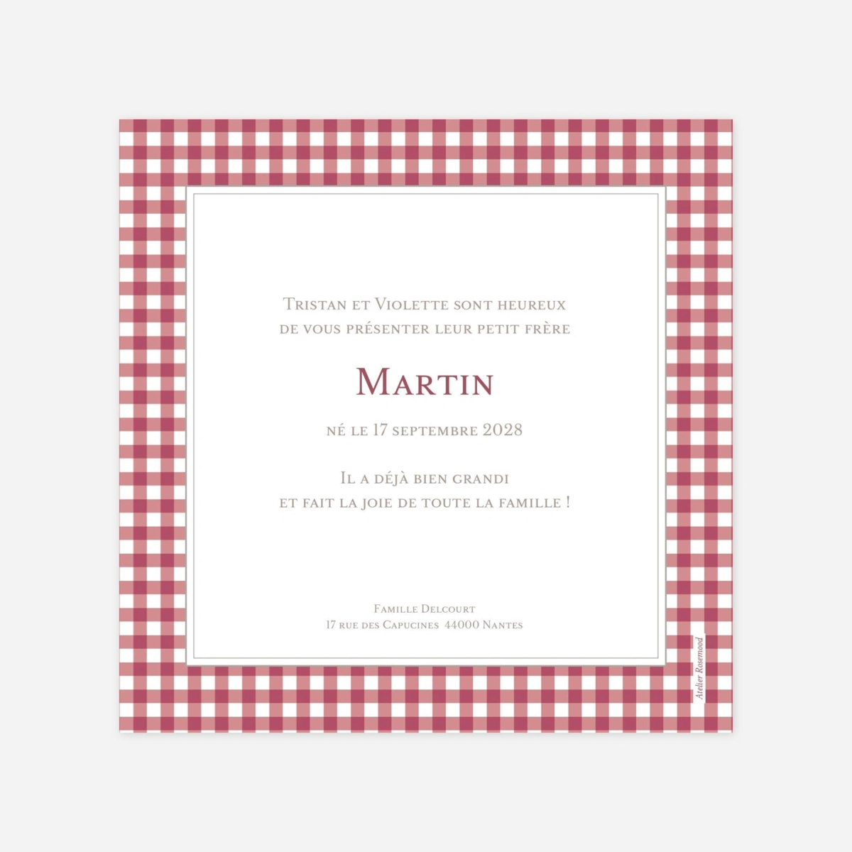 Faire-part naissance Vichy