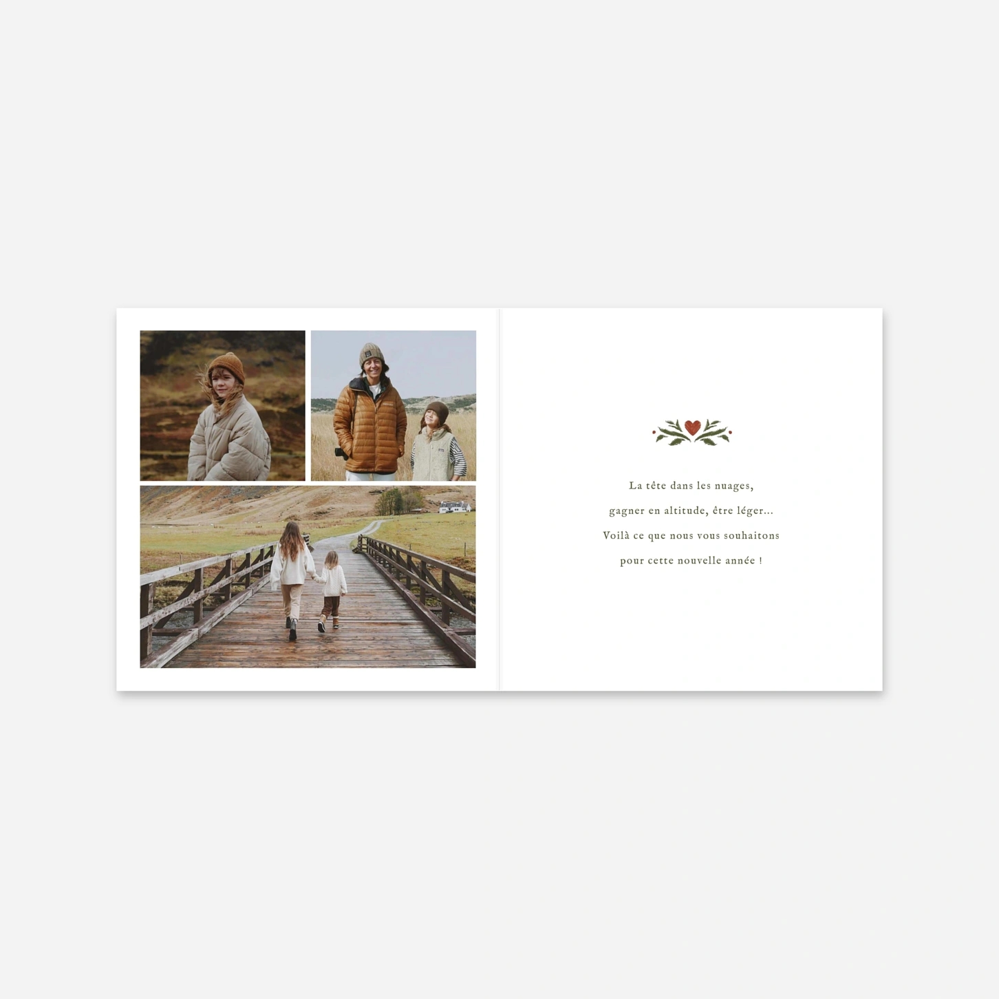 Carte de voeux Vœux brodés