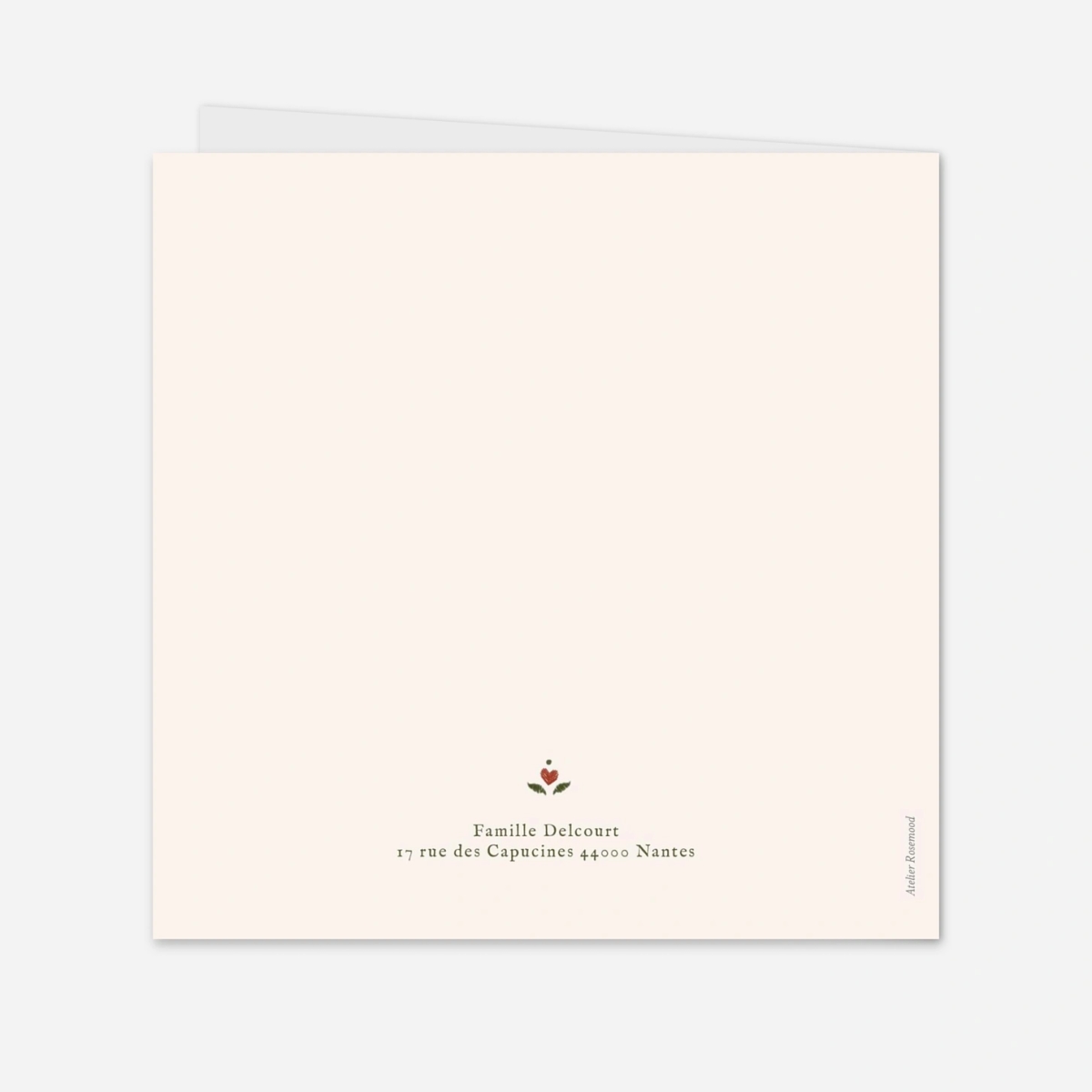 Carte de voeux Vœux brodés