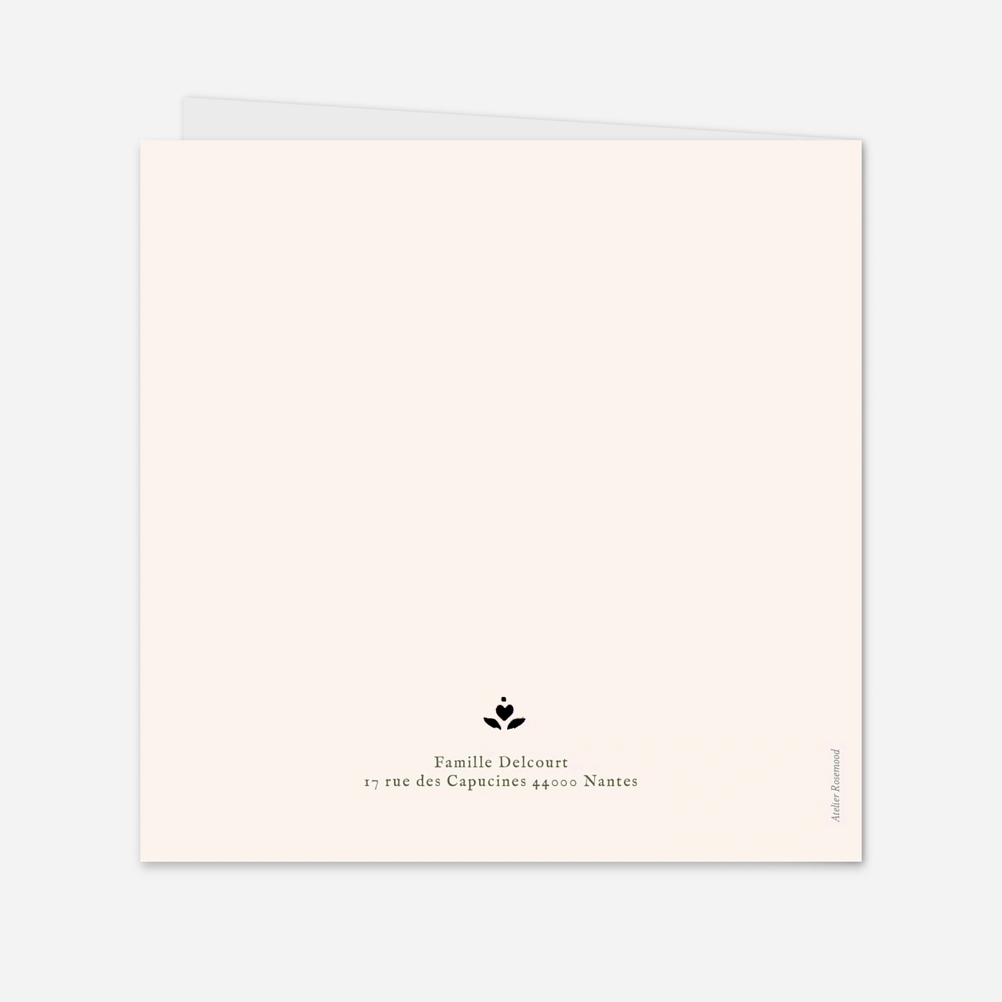 Carte de voeux Vœux brodés