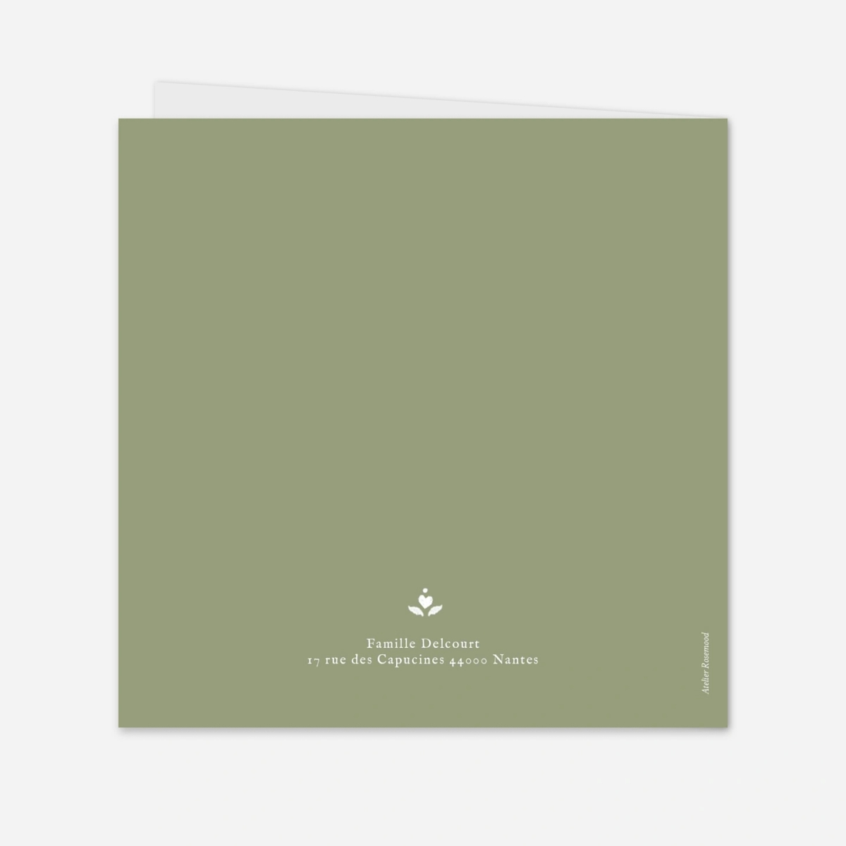 Carte de voeux Vœux brodés