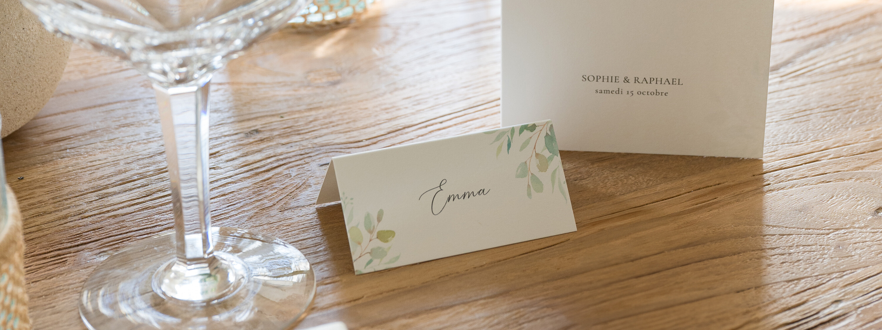Marque-place mariage Beige