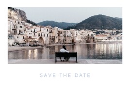 Save the Date Simple 1 photo paysage blanc