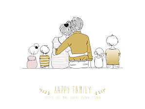 Affiche Lovely family 4 enfants mixte