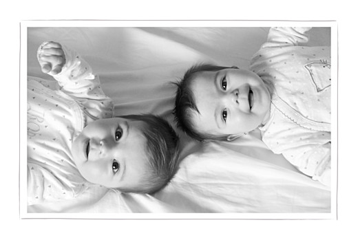 Faire-part de naissance Ma perle jumeaux (dorure) blanc - Page 2