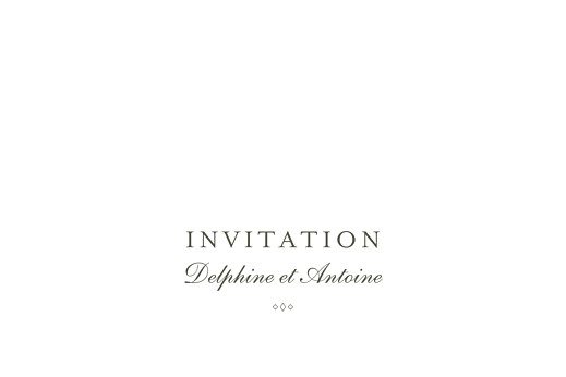 Carton d'invitation mariage Polka (dorure) blanc - Recto