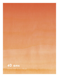 Carte d'invitation anniversaire adulte Aquarelle portrait orange