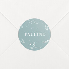 Stickers pour enveloppes naissance Élégant feuillage vert
