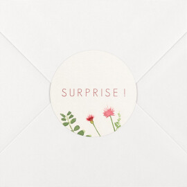 Stickers pour enveloppes mariage Fleurs aquarelle crème