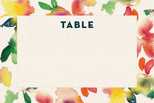 Marque-table mariage Bloom beige - Recto