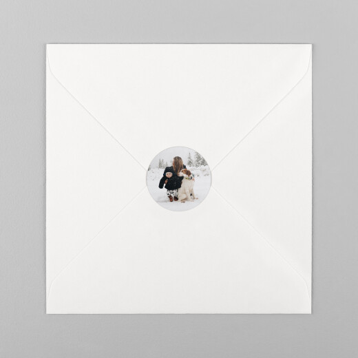 Stickers pour enveloppes vœux Photo blanc - Vue 2