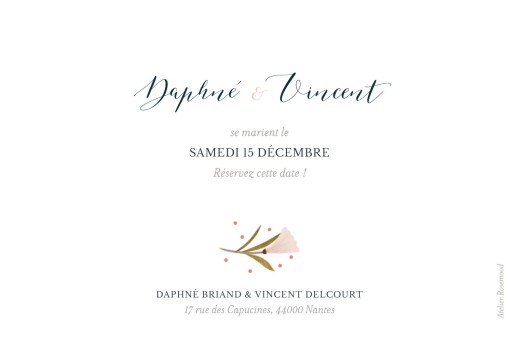 Save the Date Daphné printemps - Verso