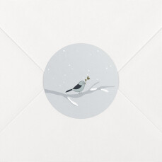 Stickers pour enveloppes naissance Winter family oiseau