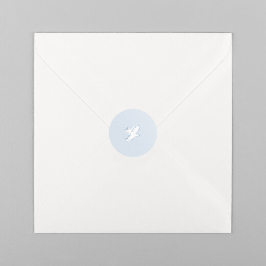 Stickers pour enveloppes naissance Allégresse bleu - Vue 2