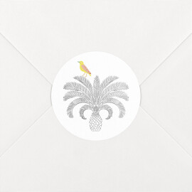 Stickers pour enveloppes naissance Oiseaux de paradis blanc