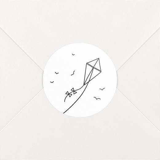 Stickers pour enveloppes mariage Promesse cerf-volant - Vue 1