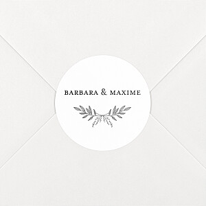 Stickers pour enveloppes mariage Psyché blanc