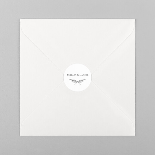Stickers pour enveloppes mariage Psyché blanc - Vue 2
