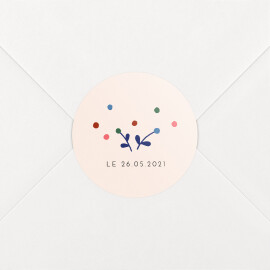 Stickers pour enveloppes naissance Liberty baies bleu