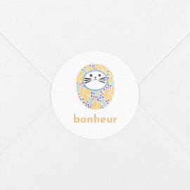 Stickers pour enveloppes naissance Les grigris Dodo Toucan jaune