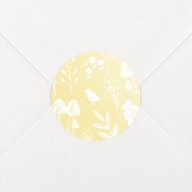 Stickers pour enveloppes naissance Fable jaune