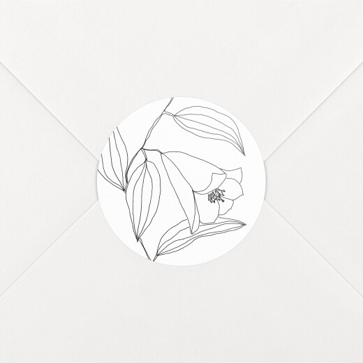 Stickers pour enveloppes mariage Poésie amoureuse blanc - Vue 1
