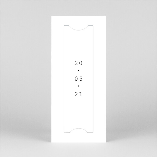 Save the Date Minimal (marque-page) blanc - Vue 3