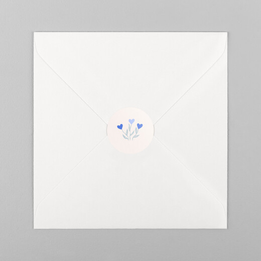 Stickers pour enveloppes naissance Jardin de flœurs bleu - Vue 2