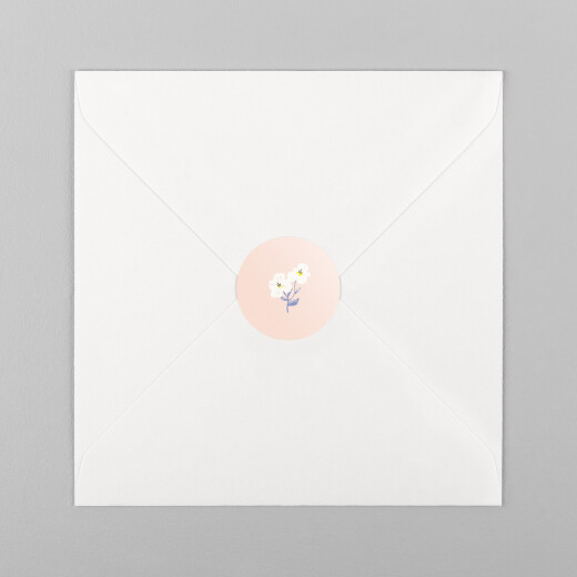 Stickers pour enveloppes naissance Blossom rose - Vue 2