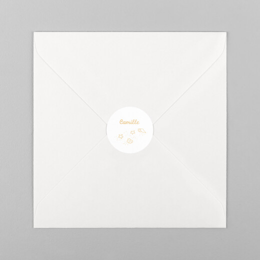 Stickers pour enveloppes naissance Première vague mangue - Vue 2