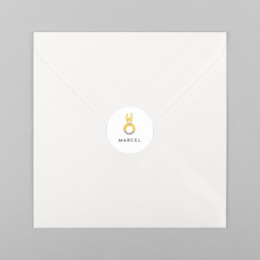 Stickers pour enveloppes naissance Petits habits d'été beige - Vue 2