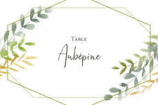 Marque-table mariage Enchanté vert