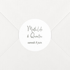 Stickers pour enveloppes mariage Enchanté blanc