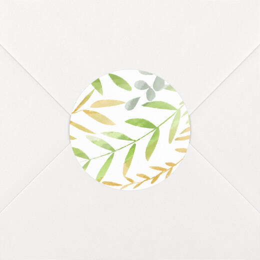 Stickers pour enveloppes mariage Enchanté vert - Vue 1